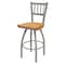 Holland Bar Stool Co 30" Swivel Bar Stool, Nickel Finish, Med Oak Seat 81030ANMedOak - alternate 1